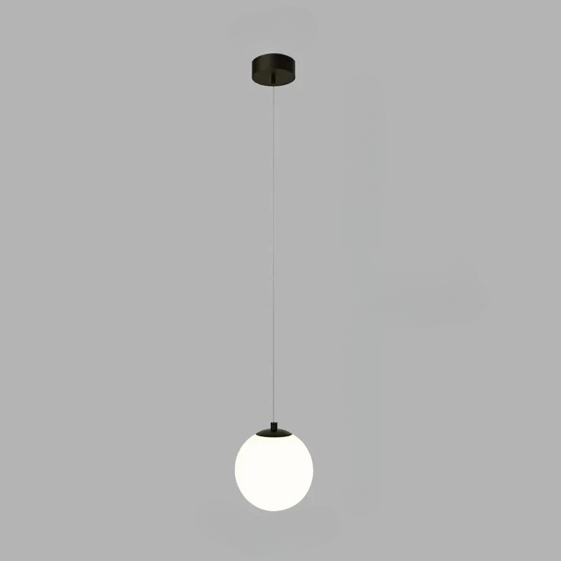 Modern glas pendellampa med klotdesign och justerbar höjd för matsal sovrum vardagsrum