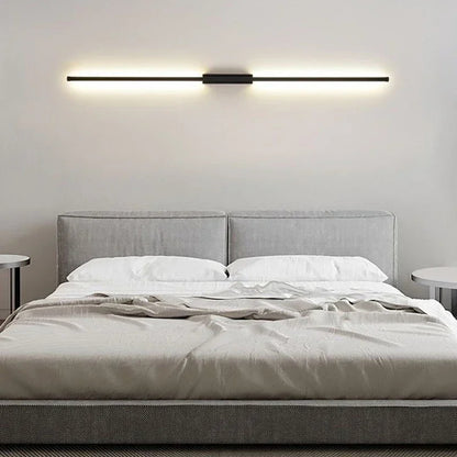 Nordisk smal LED vägglampa med modern linjär design för sovrum vardagsrum och hall