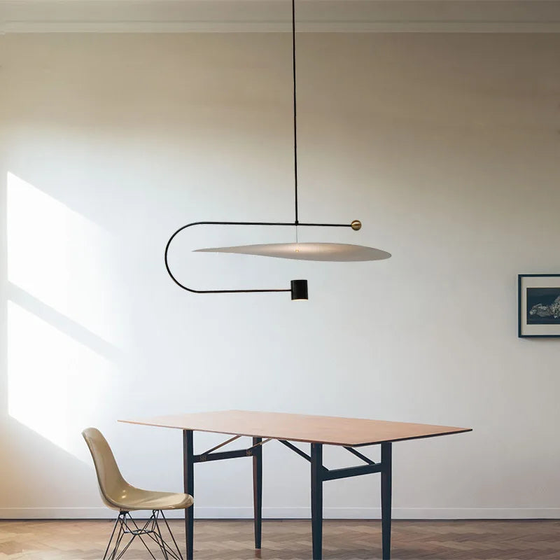 Modern kreativ LED taklampa i järn och akryl för matsal vardagsrum kök