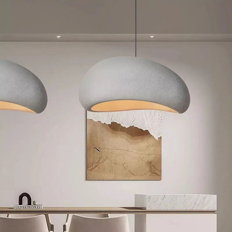 Japandi wabi sabi taklampa med skandinavisk japansk design för vardagsrum sovrum och matsal