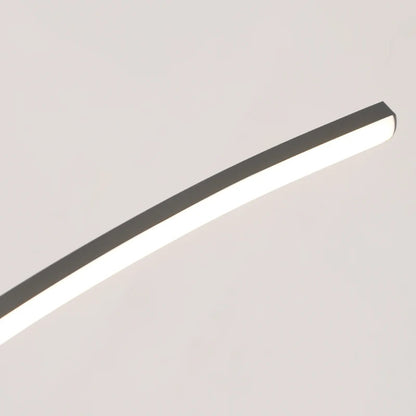 Modern välvd LED takpendel i svart aluminium för matsal kök vardagsrum