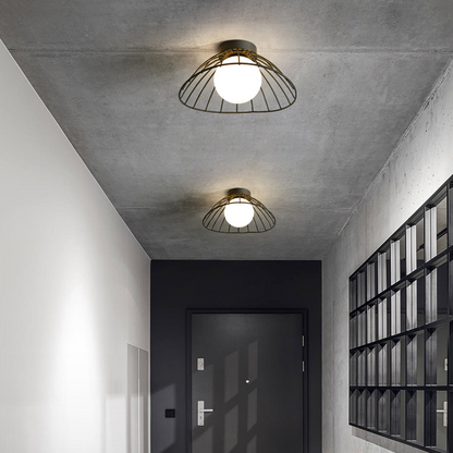 Nordisk taklampa i metall – modern LED plafond för hall, vardagsrum och sovrum