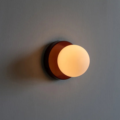 Minimalistisk vägglampa i glas och metall med LED för sovrum hall trappa