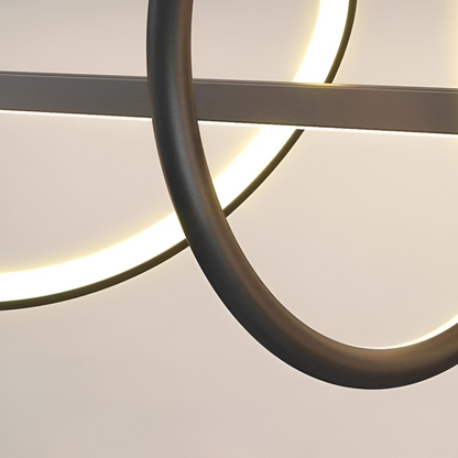 Modern vågformad LED-pendellampa för matsal, vardagsrum och kök