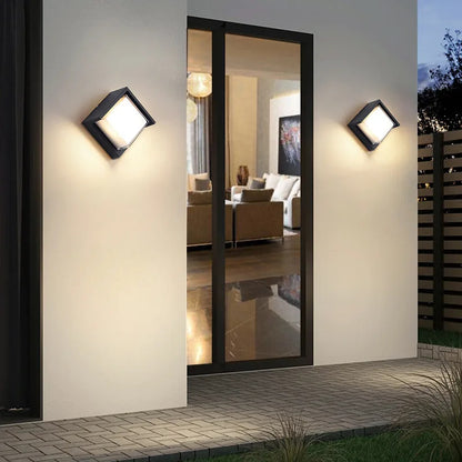 Modern vägglampa i aluminium IP54 vattentät design för entré och fasad