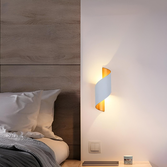 Modern spiral LED vägglampa IP65 vattentät för sovrum vardagsrum hall utomhusbruk