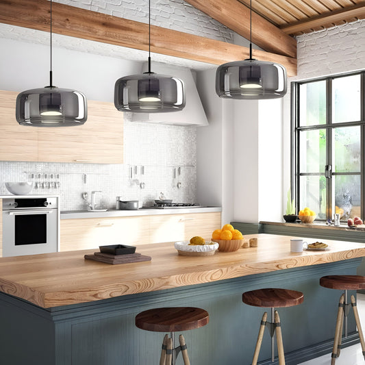 Modern glas pendellampa med LED för matsal vardagsrum kök och sovrum