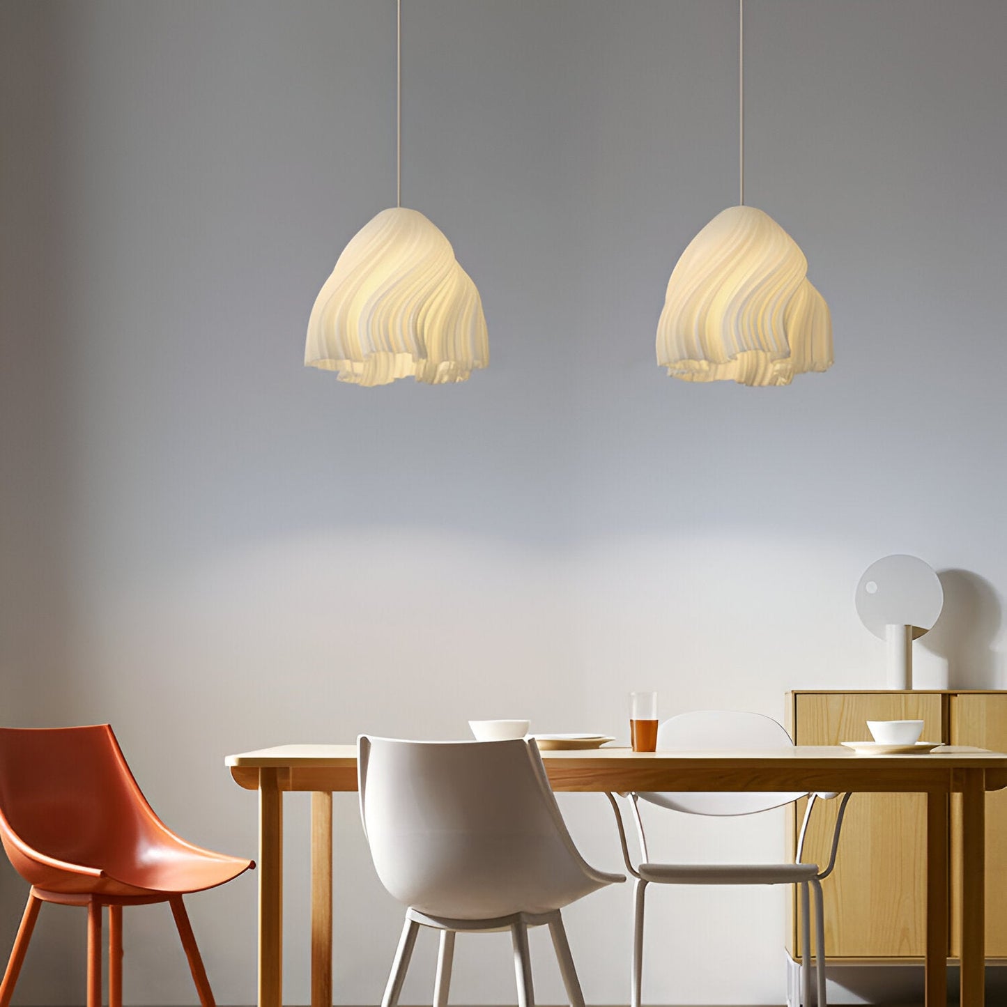 Konstnärlig pendellampa i modern design för matsal vardagsrum och arbetsrum