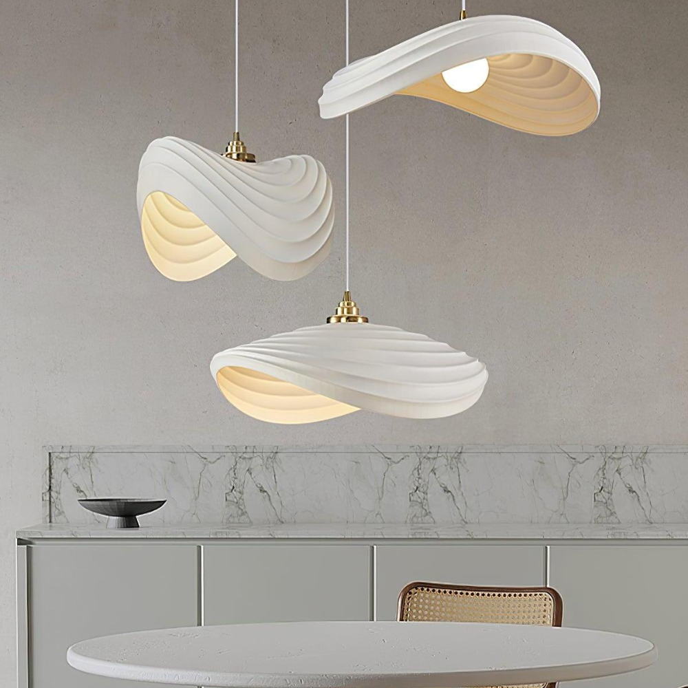 Wabi-sabi pendellampa i resin med LED för vardagsrum matsal hall