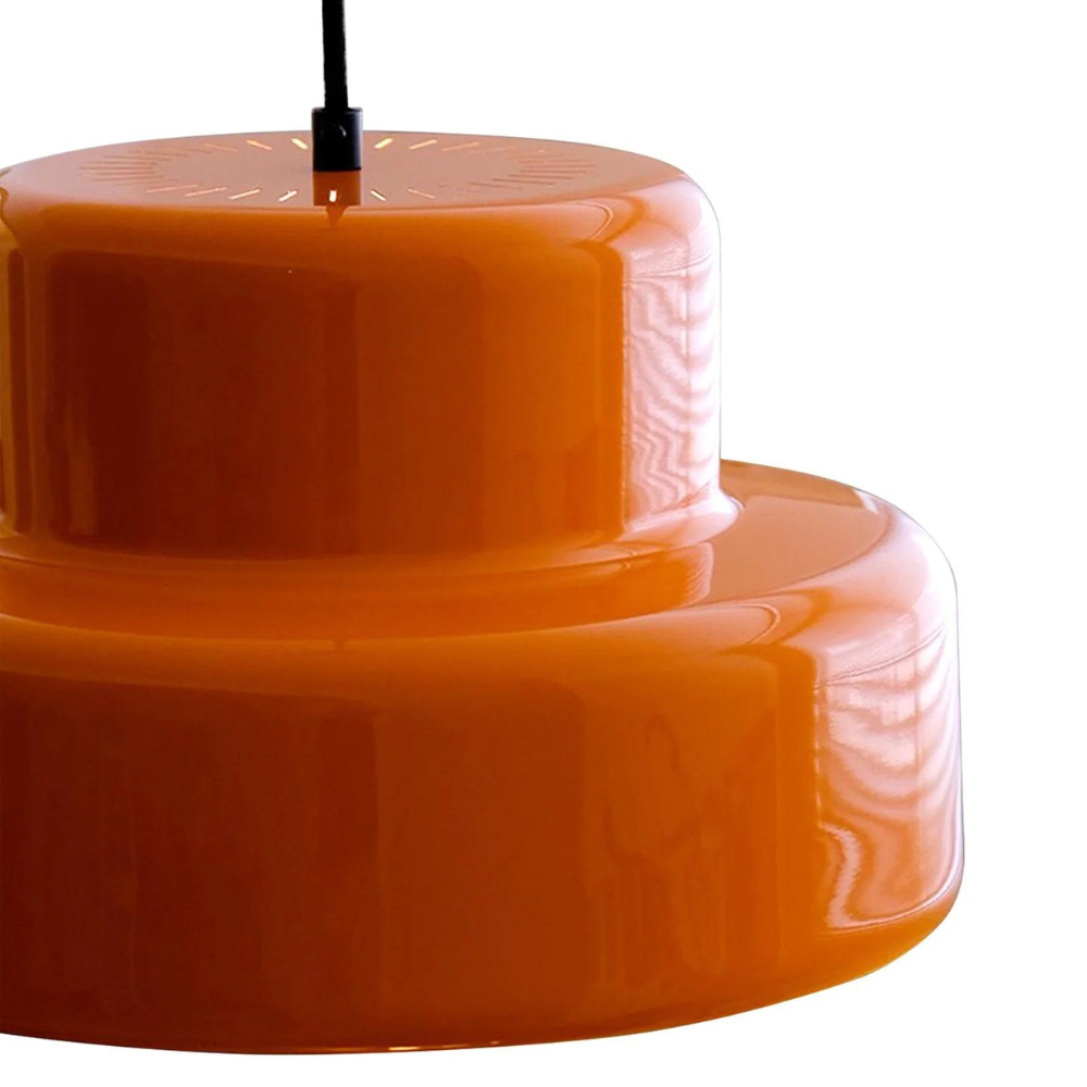 Retro orange taklampa med justerbar höjd för kök matsal vardagsrum
