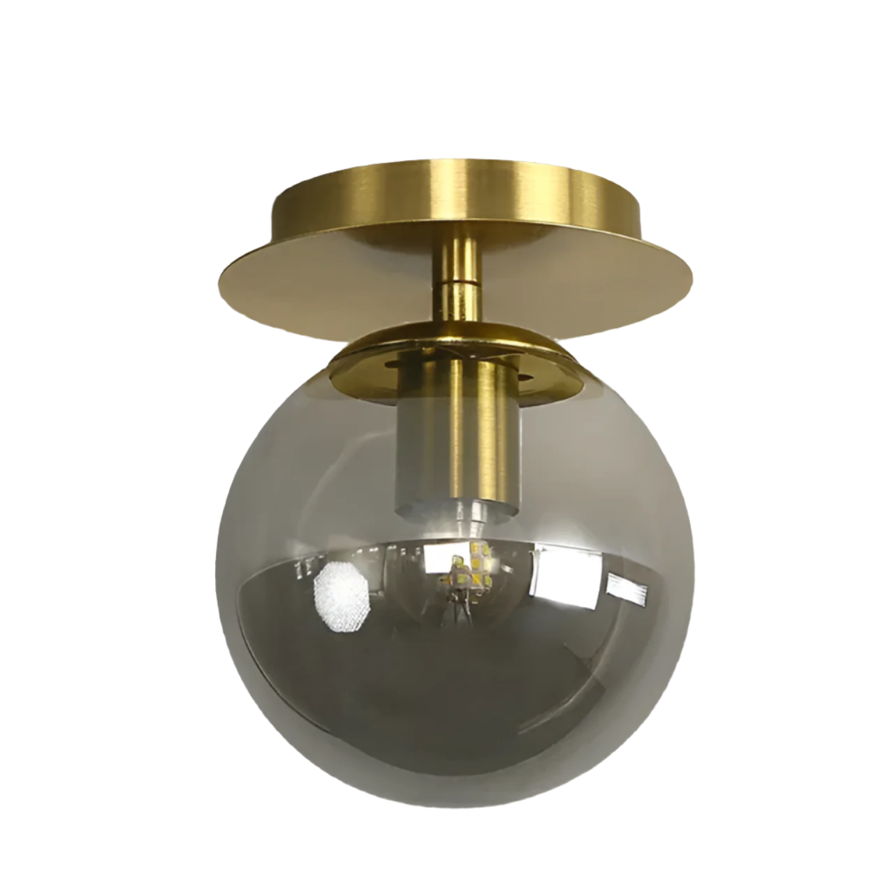 Lyxig LED taklampa i glas och metall – modern plafond för kök, hall, sovrum och restaurang