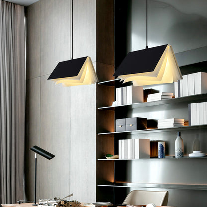 Kreativ bokformad takpendel färgglad modern barnrum lampa inredning