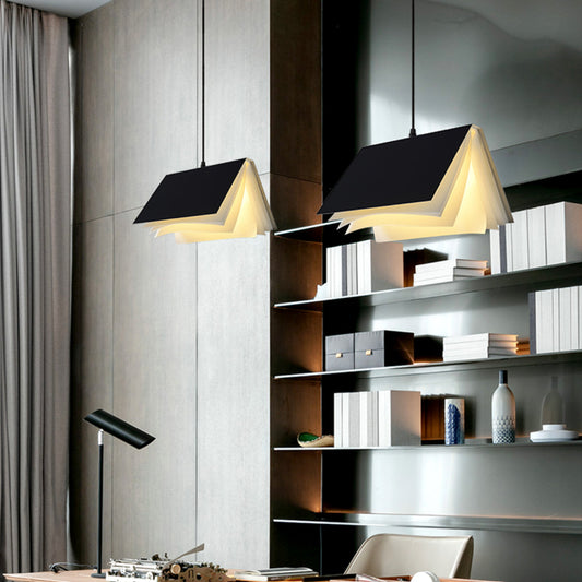 Kreativ bokformad takpendel färgglad modern barnrum lampa inredning