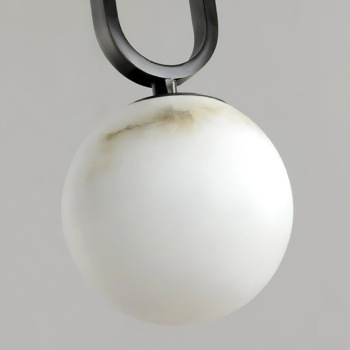 Alabaster pendellampa i oval ringdesign med dimbar LED för matsal vardagsrum och sovrum