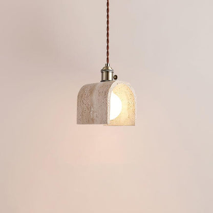 Modern stenpendellampa i wabi sabi stil för sovrum vardagsrum kök