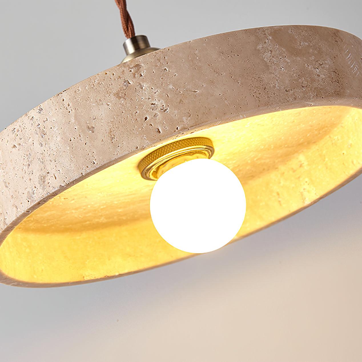 Modern stenpendellampa i wabi sabi stil för sovrum vardagsrum kök
