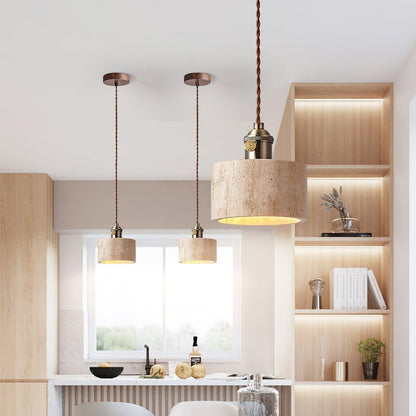 Modern stenpendellampa i wabi sabi stil för sovrum vardagsrum kök