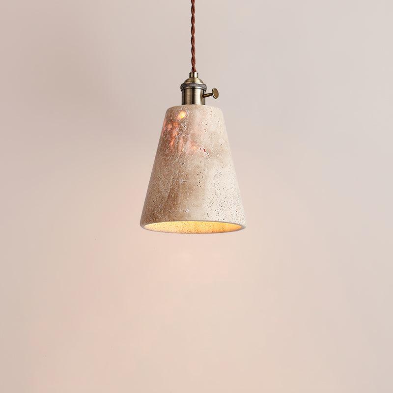 Modern stenpendellampa i wabi sabi stil för sovrum vardagsrum kök