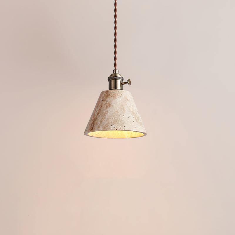 Modern stenpendellampa i wabi sabi stil för sovrum vardagsrum kök