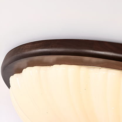 Retro taklampa i trä och akryl – amerikansk vintage plafond för vardagsrum och sovrum