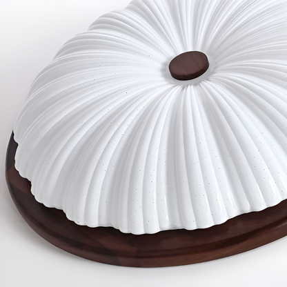 Retro taklampa i trä och akryl – amerikansk vintage plafond för vardagsrum och sovrum