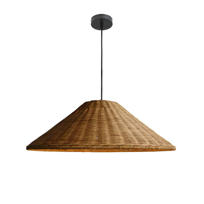 Handgjord rottinglampa i boho och japandi stil för kök vardagsrum matsal
