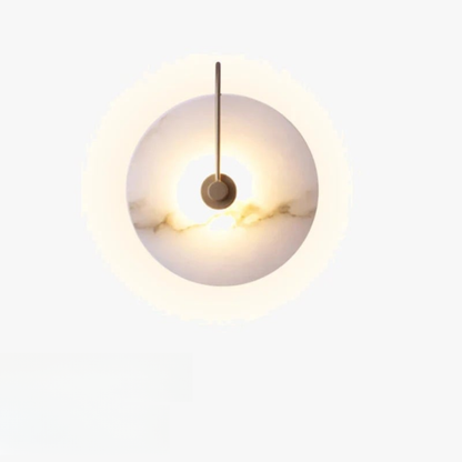 Modern vägglampa i rund design med marmor och guldkoppar LED