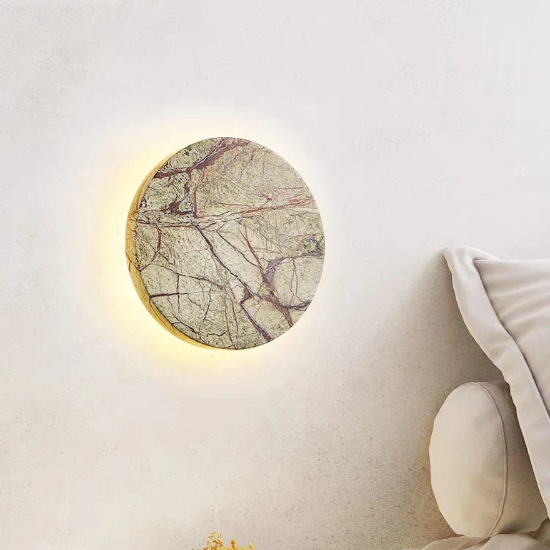 Vägglampa i marmor med LED – elegant belysning för sovrum, vardagsrum och hall