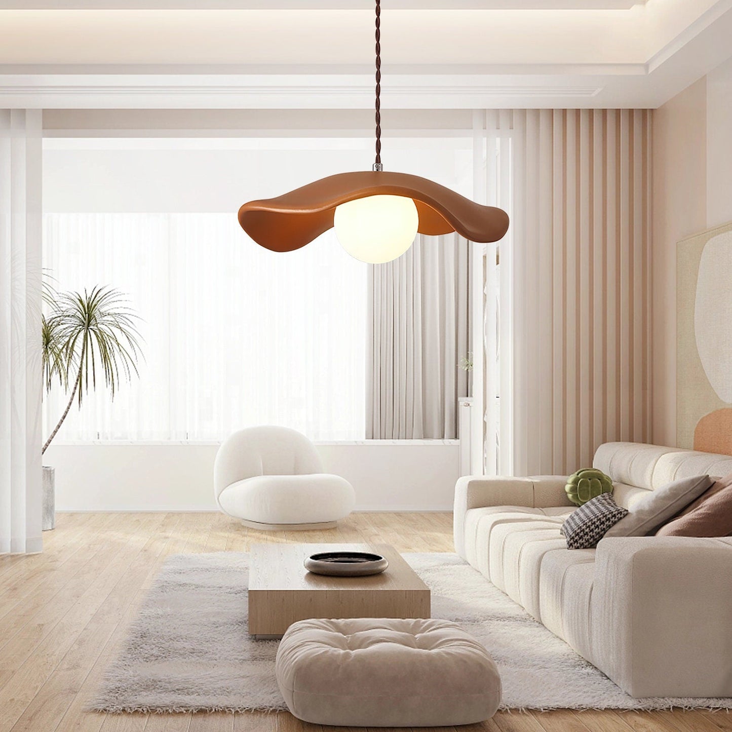 Modern hattformad takpendel i resin minimalistisk design för sovrum matsal