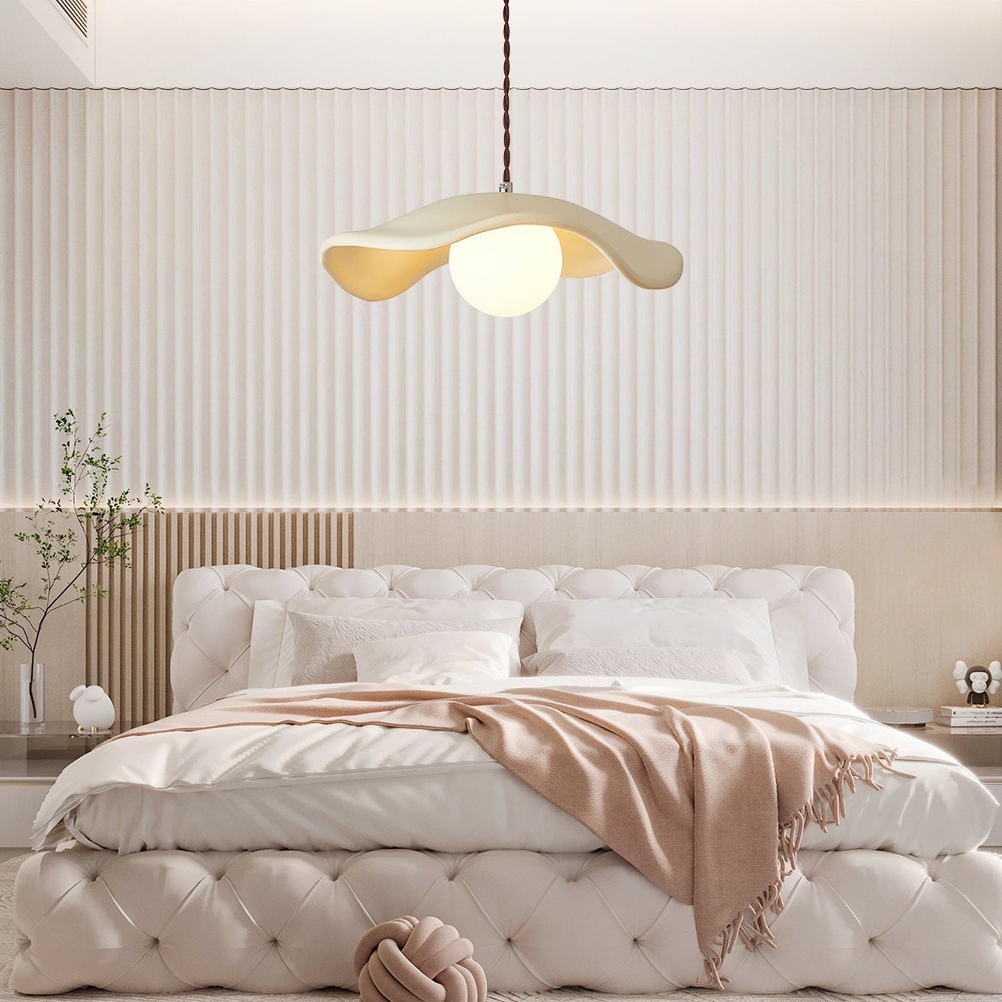 Modern hattformad takpendel i resin minimalistisk design för sovrum matsal