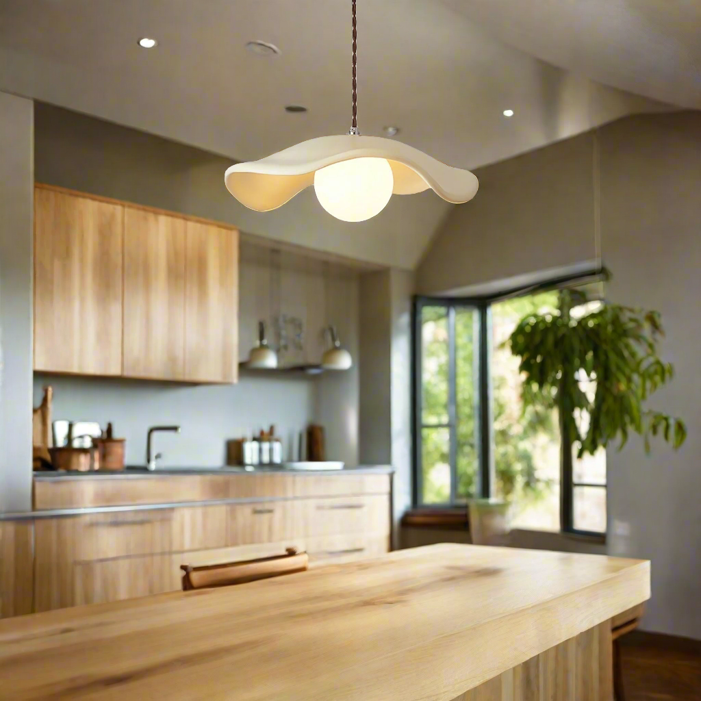 Modern hattformad takpendel i resin minimalistisk design för sovrum matsal