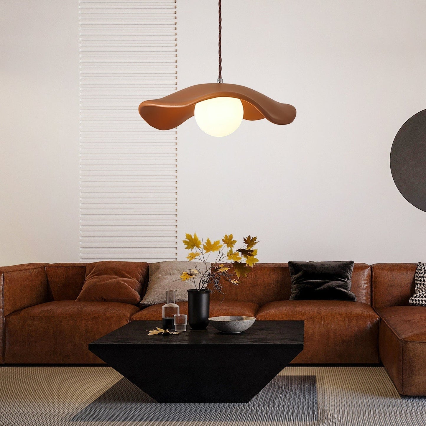 Modern hattformad takpendel i resin minimalistisk design för sovrum matsal