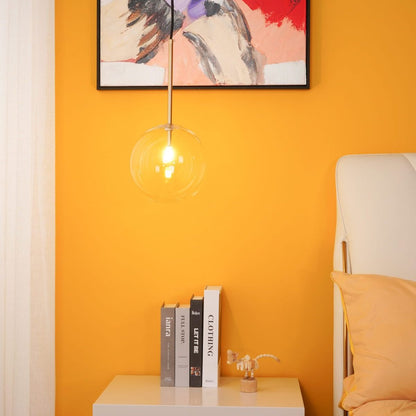 Modern glasboll pendellampa LED taklampa för matsal sovrum kök