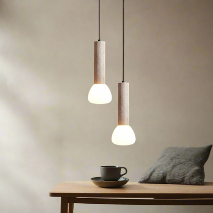 Modern LED pendellampa i sten minimalistisk design
