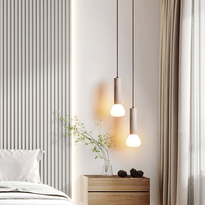 Modern LED pendellampa i sten minimalistisk design