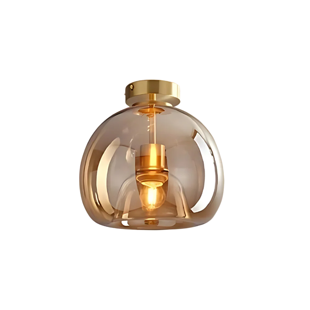 Modern taklampa i svart och guld med glasdetaljer – elegant LED plafond för vardagsrum, sovrum och matsal