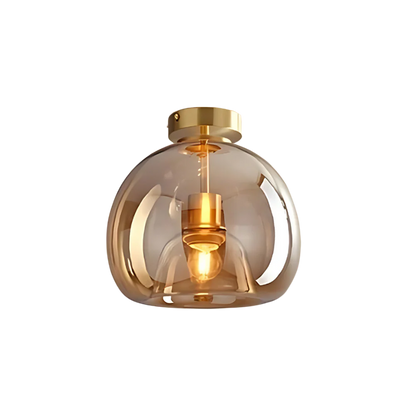 Modern taklampa i svart och guld med glasdetaljer – elegant LED plafond för vardagsrum, sovrum och matsal