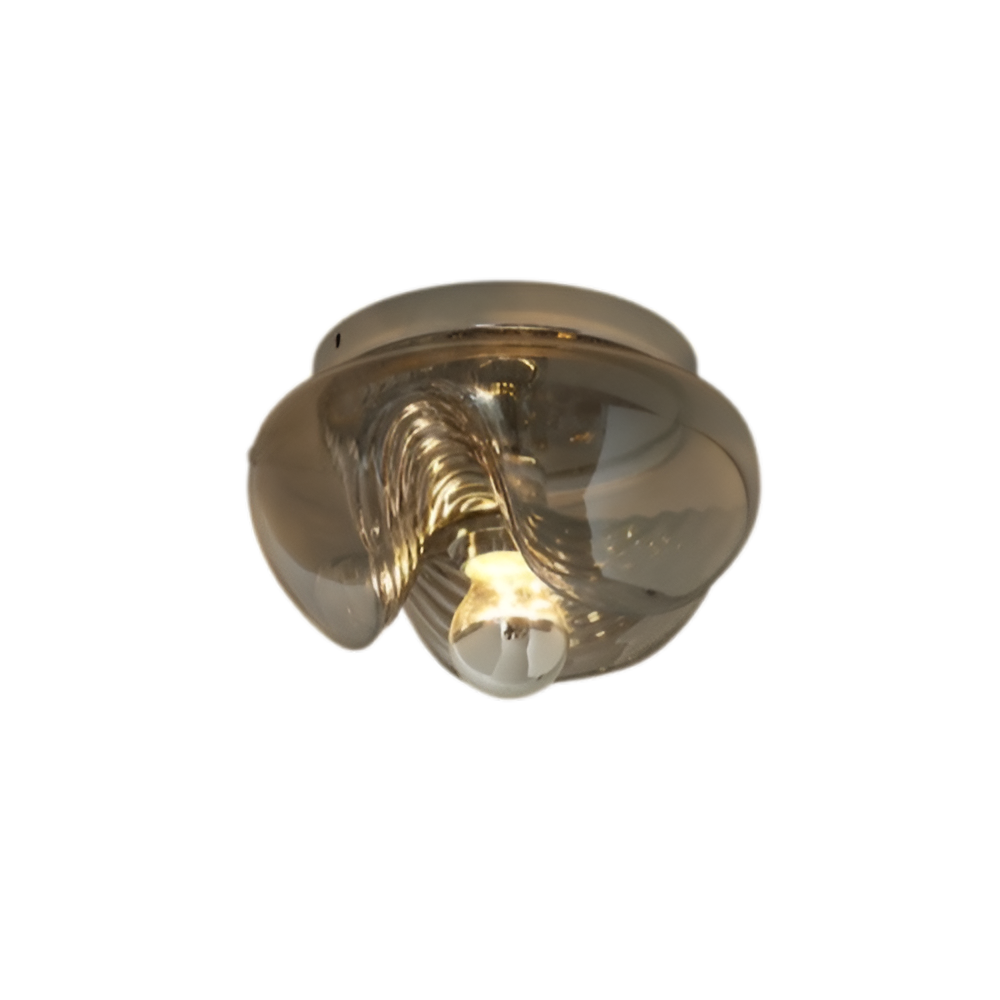 Bauhaus Taklampa i Fransk Vintage Stil – Mässingsfärgad Glasplafond för Kök, Sovrum och Matsal