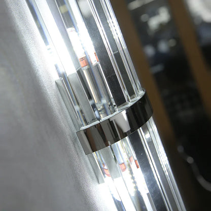 Vägglampa i kristall och guld med dubbel LED-belysning upp och ned