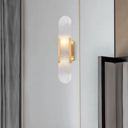 Marbela | Vägglampa i naturmarmor med G4 sockel för sovrum, hall och trappbelysning
