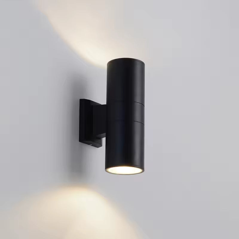 Twinbeam | IP65 dubbelhuvud LED vägglampa cylinderformad med ljus upp och ner