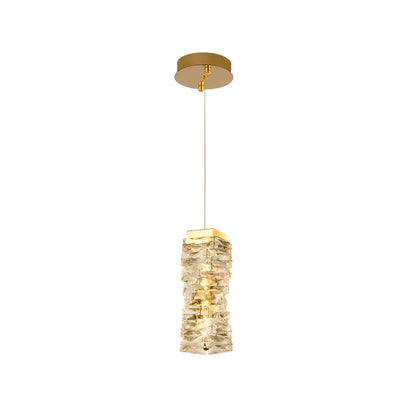 Kristall pendellampa med justerbar höjd och LED-ljus för sovrum hall entré