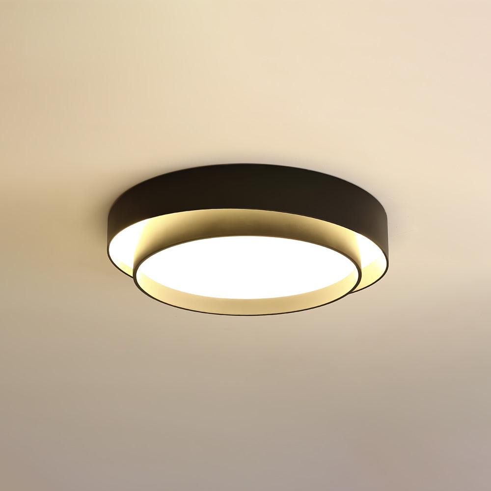 Modern Cylinderformad LED Taklampa i Metall och Akryl – Minimalistisk Plafond för Inomhusbelysning