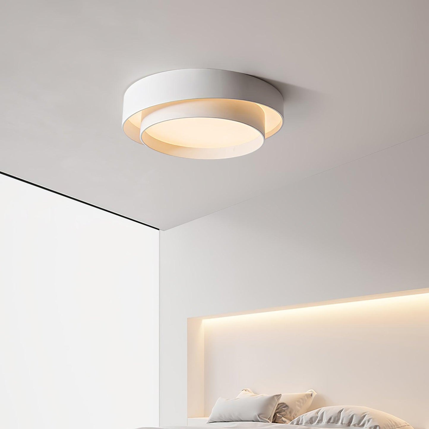 Modern Cylinderformad LED Taklampa i Metall och Akryl – Minimalistisk Plafond för Inomhusbelysning