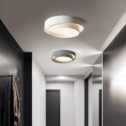 Modern Cylinderformad LED Taklampa i Metall och Akryl – Minimalistisk Plafond för Inomhusbelysning