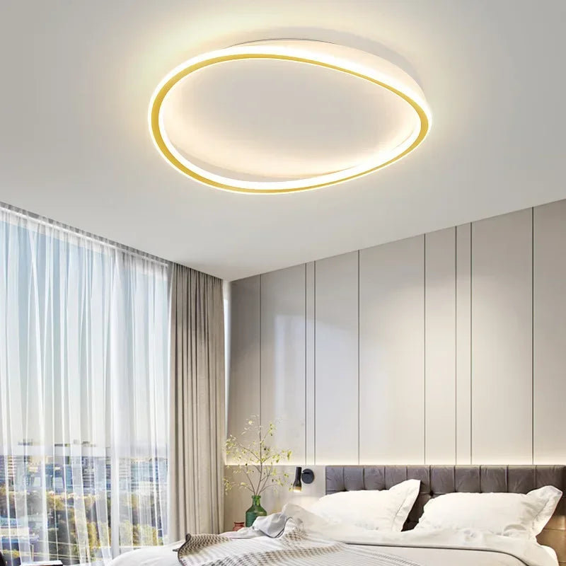 Modern LED Taklampa i Akryl och Metall – Elegant Plafond för Vardagsrum och Matsal