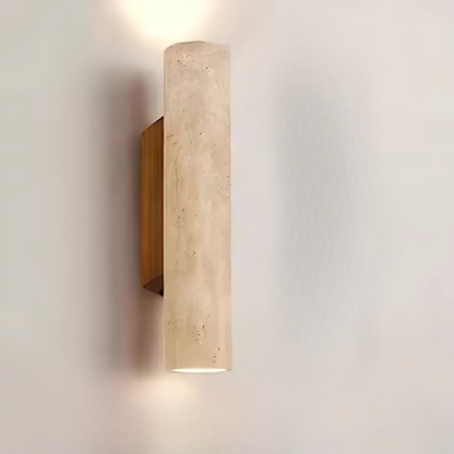 Travertino | Vägglampa i natursten med LED och E27 glödlampa för sovrum och vardagsrum