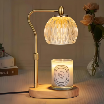 Nordlume | Nordisk glas ljusvärmare lampa med timerfunktion och dimning