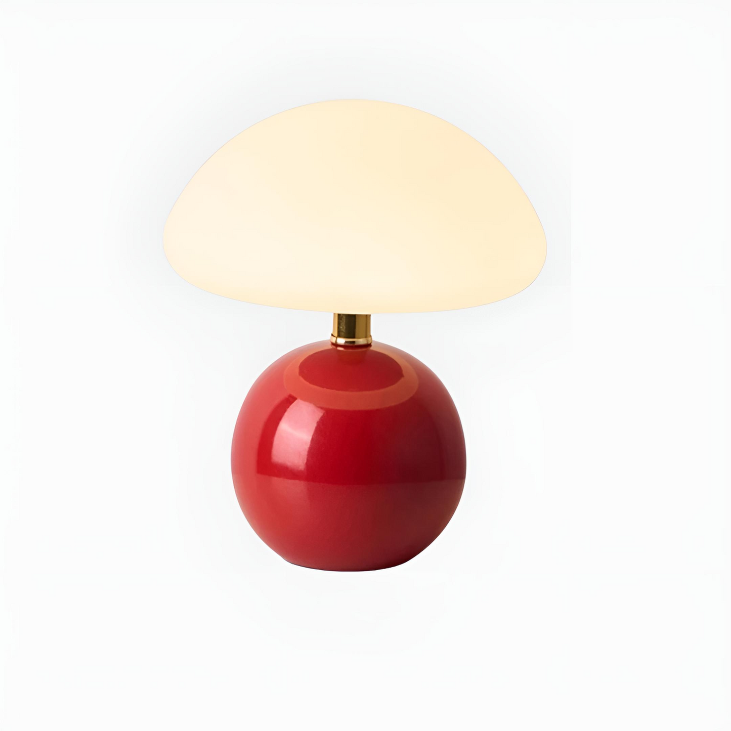Modern Svamplampa – Metallisk LED Bordslampa för Sovrum & Inredning