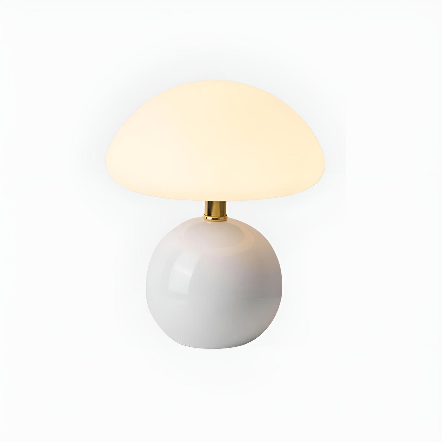 Modern Svamplampa – Metallisk LED Bordslampa för Sovrum & Inredning